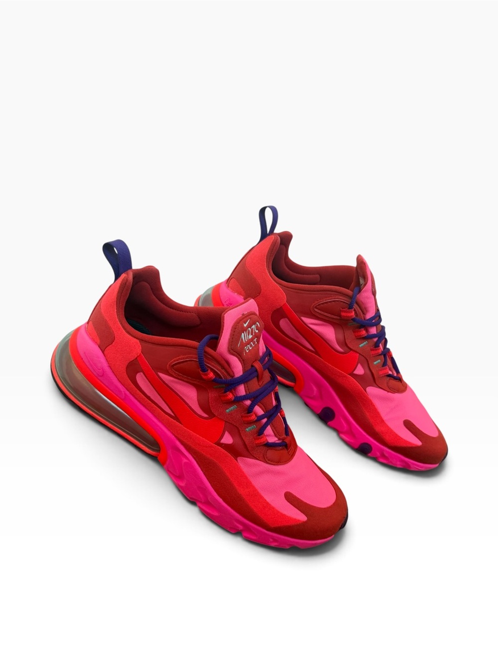 Nike WMNS Air Max 270 React AT6174-600 Mystic Red Pink Blast Sneakers U.S. 10.5